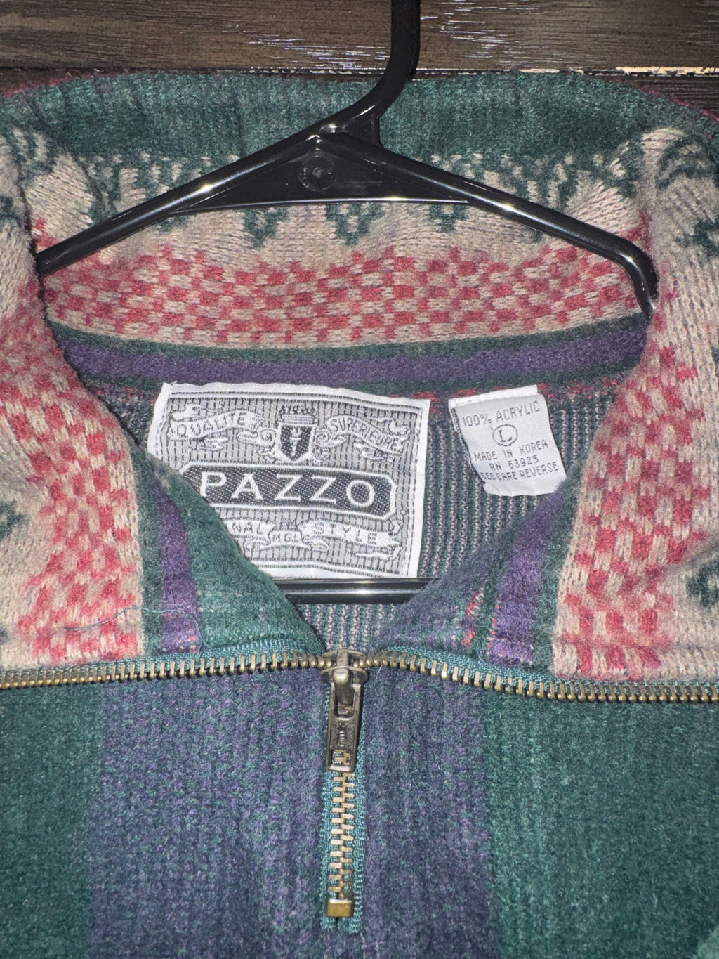 Green & Blue Quarter Zip